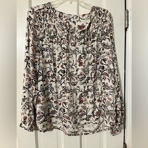 Lucky brand women’s long sleeve print top